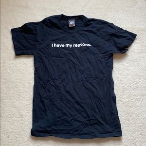 I have my reasons black size small cotton